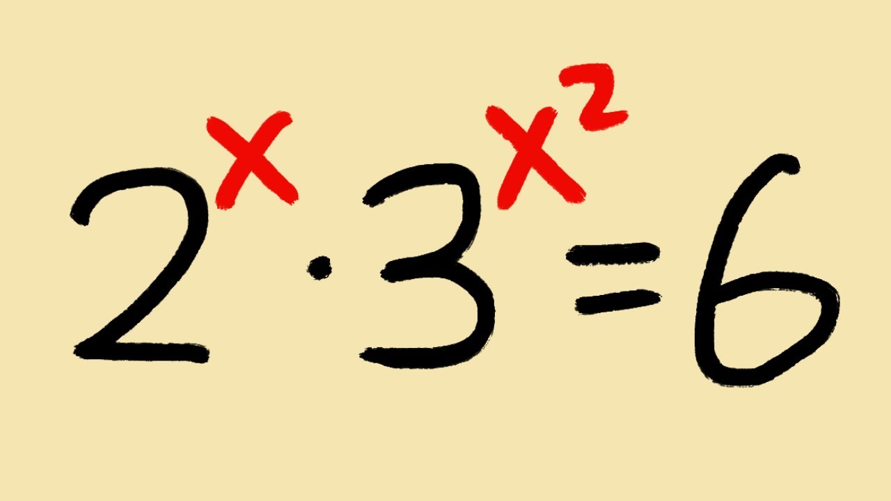 solving a quadratic exponential equation with different bases