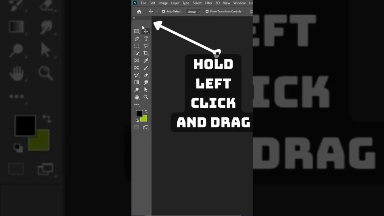 How to Separate the Toolbar from the Option Bar in Photoshop? #toolbar #photoshop #viral #shorts