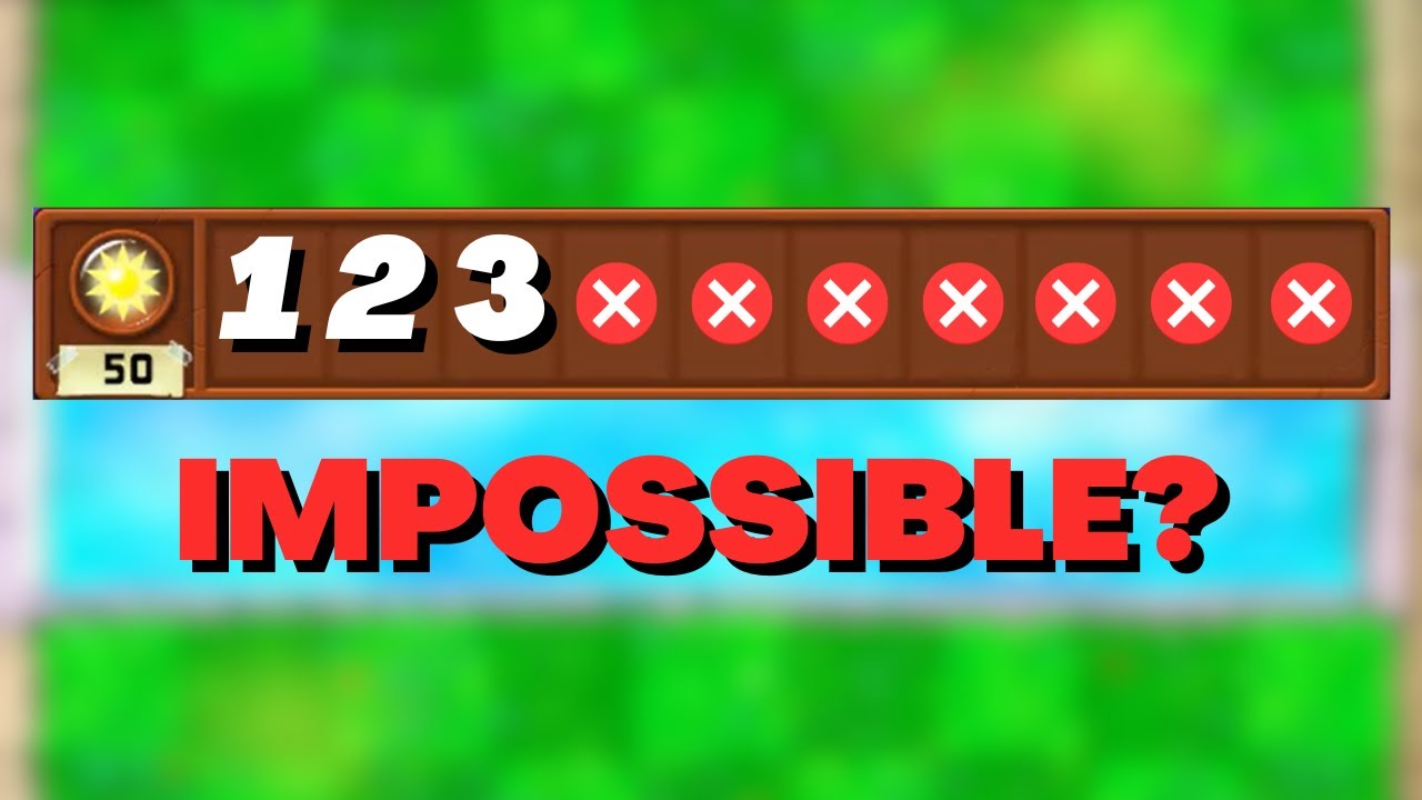Can You Beat All Survival Levels With Only 3 Seed Slots? (PVZ)