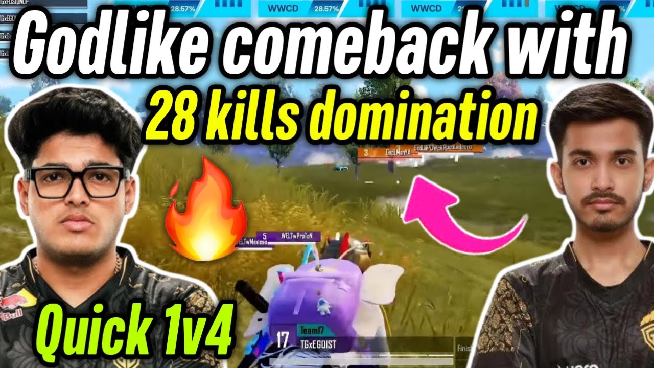 Godlike comeback with 28 kills domination 🔥 Jonathan Godz Admino Spower on fire 🔥
