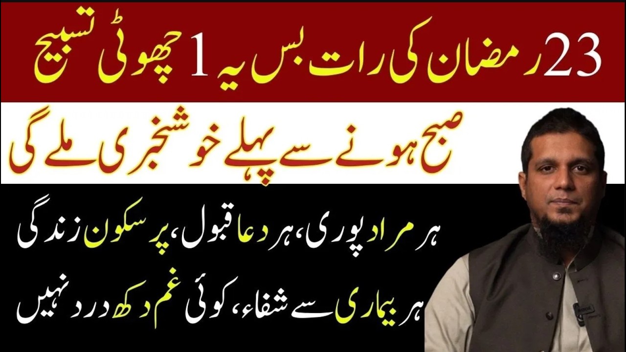 23 Ramzan Ki Rat Ka Wazifa | Shab e Qadar Wazifa | Lailatul Qadar |   Muhammad Ali Youth Club Bayan