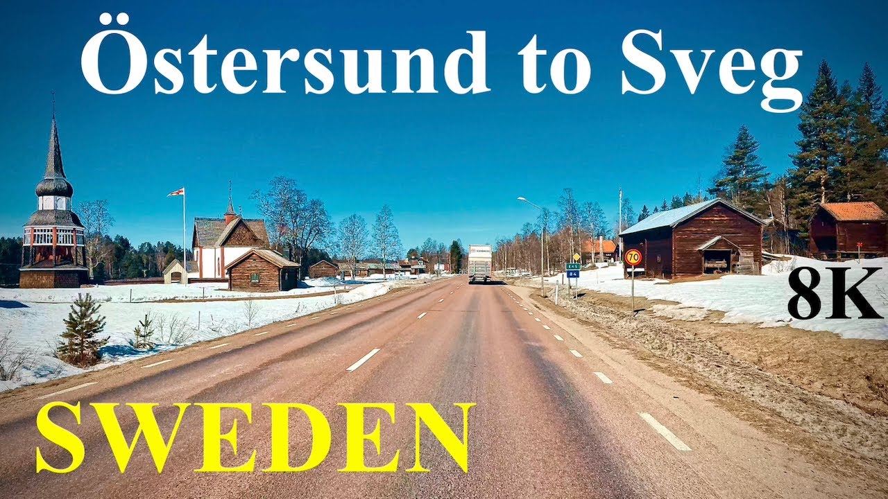 Scenic Drive from Östersund to Sveg, Sweden | Snow-Covered Landscape