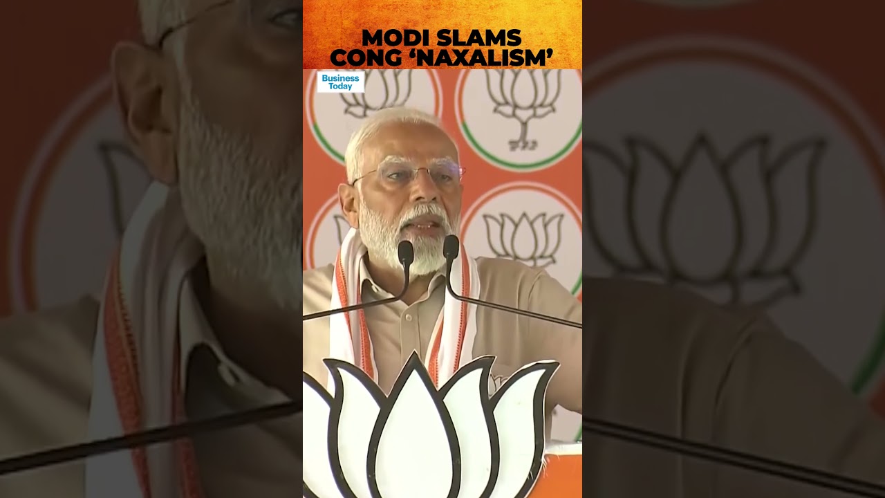 PM Narendra Modi Blasts Congress&rsquo; &lsquo;Naxal&rsquo; Mentality At Aligarh Rally