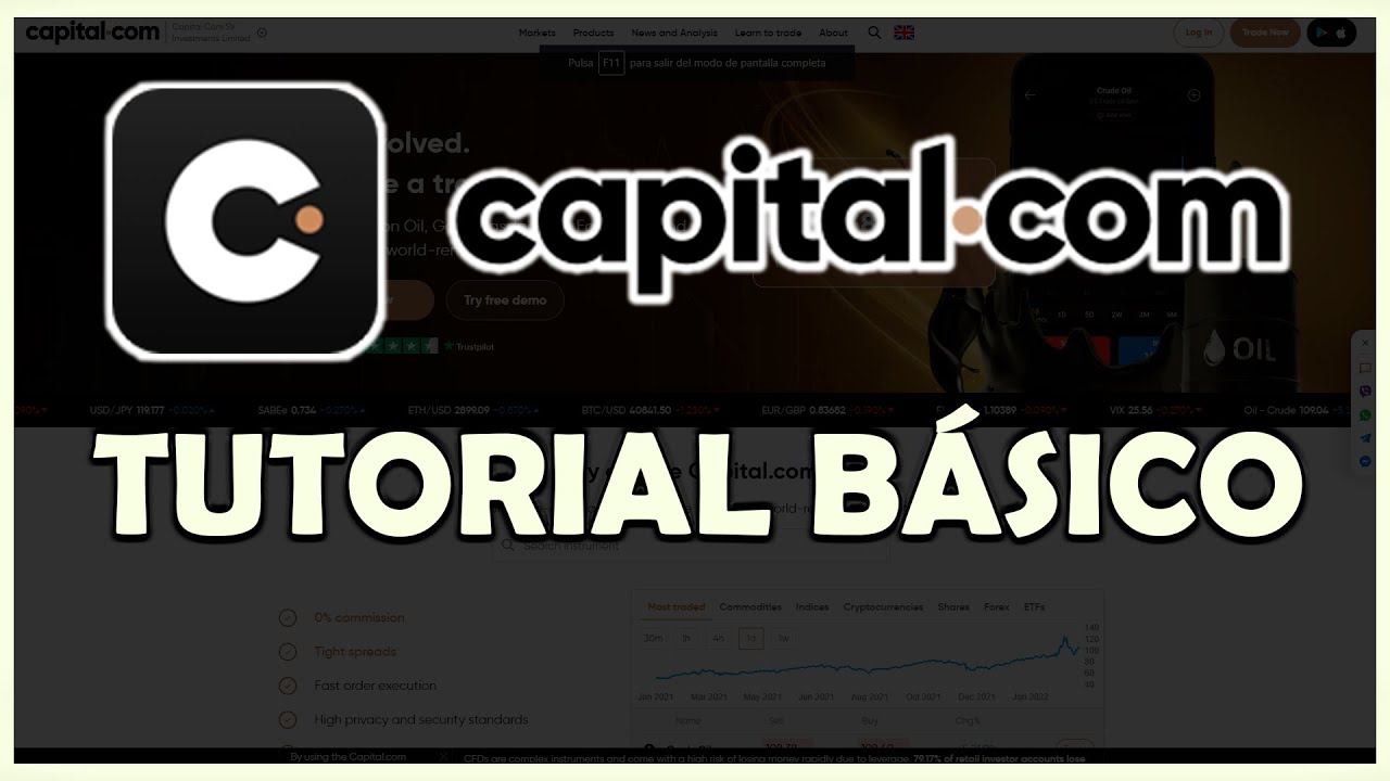 👉 Tutorial B&aacute;sico de CAPITAL.COM || Review en Espa&ntilde;ol de C&oacute;mo Funciona esta Plataforma de CFD