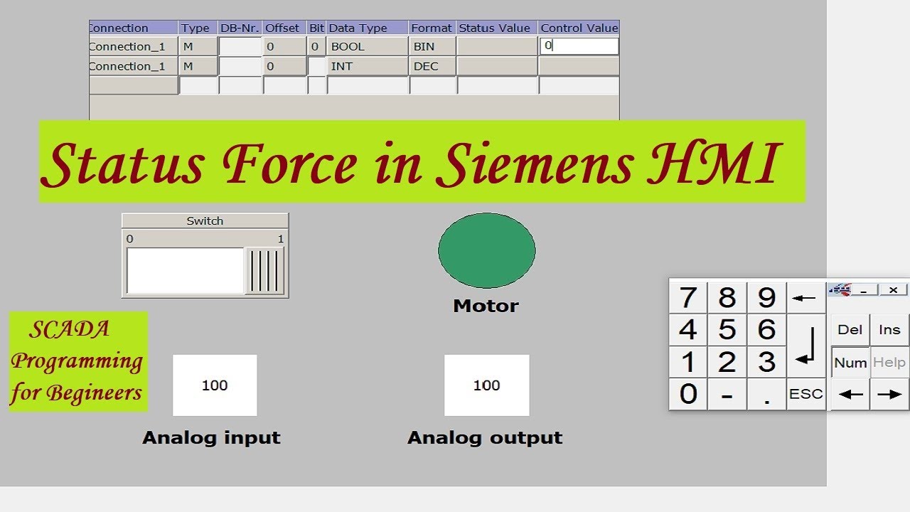 Status Force || HMI Programming || SCADA || Siemens HMI #HMI_Programming