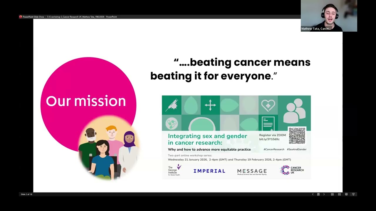 Operationalising Sex- and Gender-Responsive Cancer Research