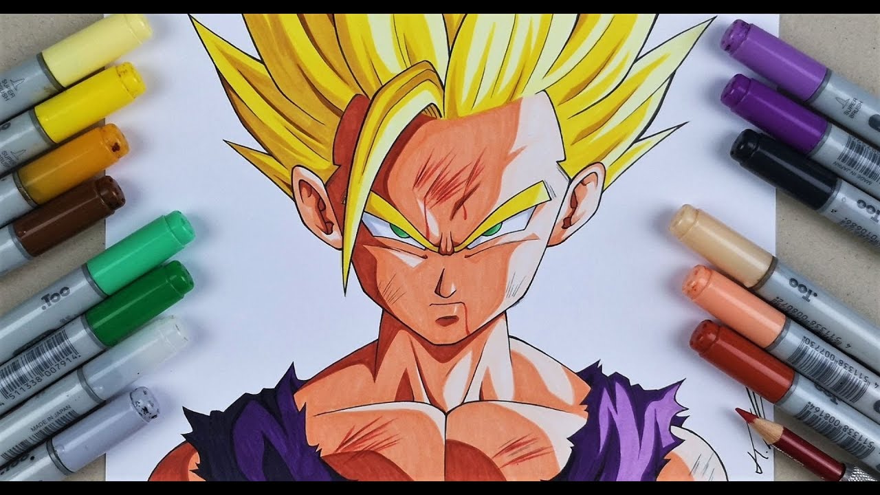 Drawing Gohan Super Saiyan 2 | TolgArt