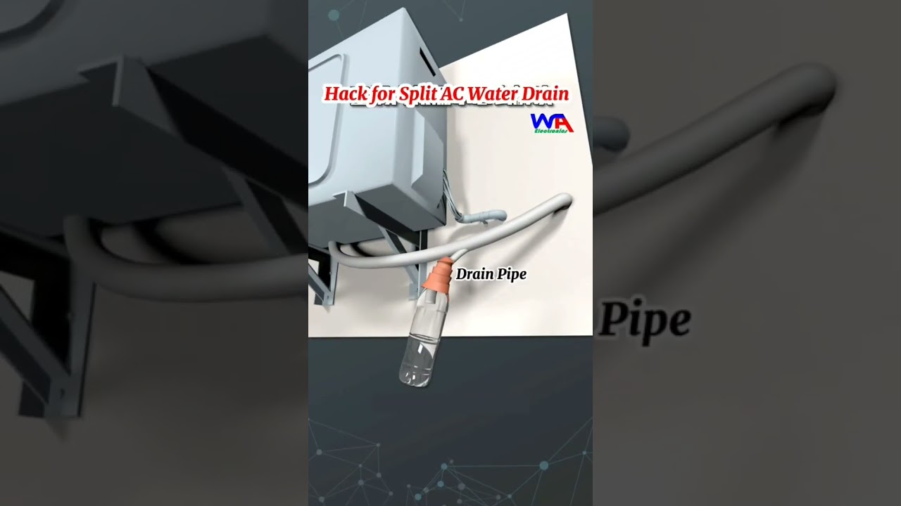drain pipe cleaner easy 2 minutes me #ac #service #split #airconditioner #hvac #cooling