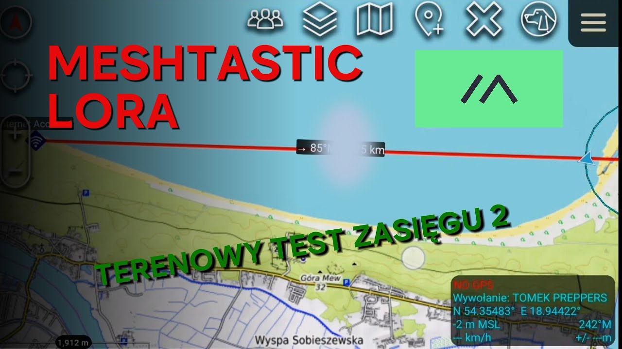Meshtastic - terenowy test zasięgu 2 #łączność awaryjna #preppers # lora #wyspa sobieszewska