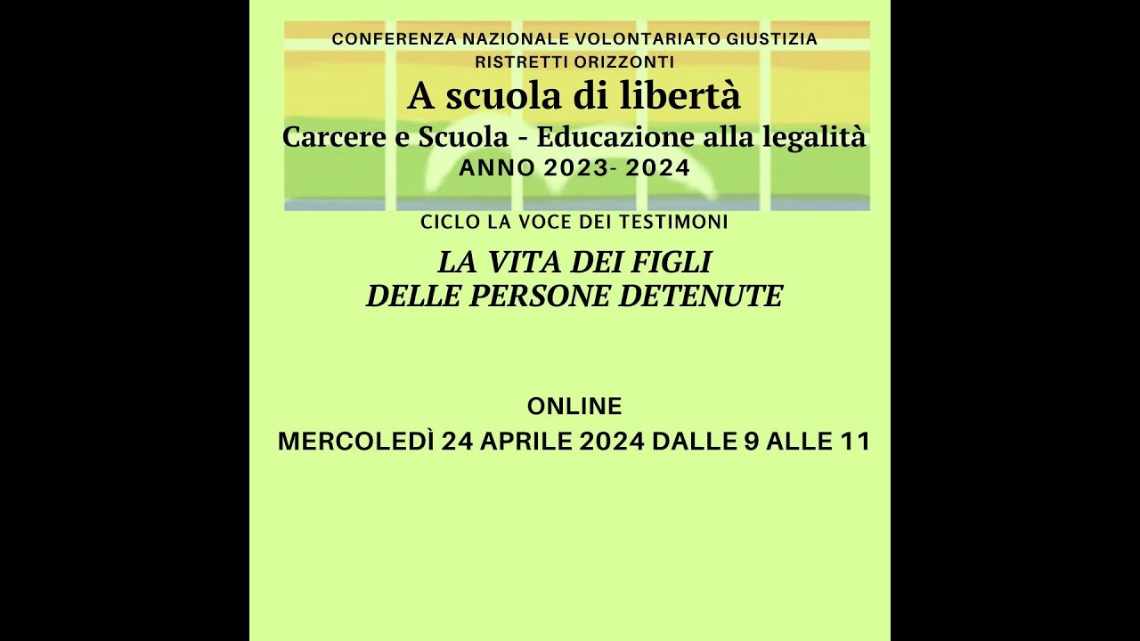 LA VITA DEI FIGLI DELLE PERSONE DETENUTE.