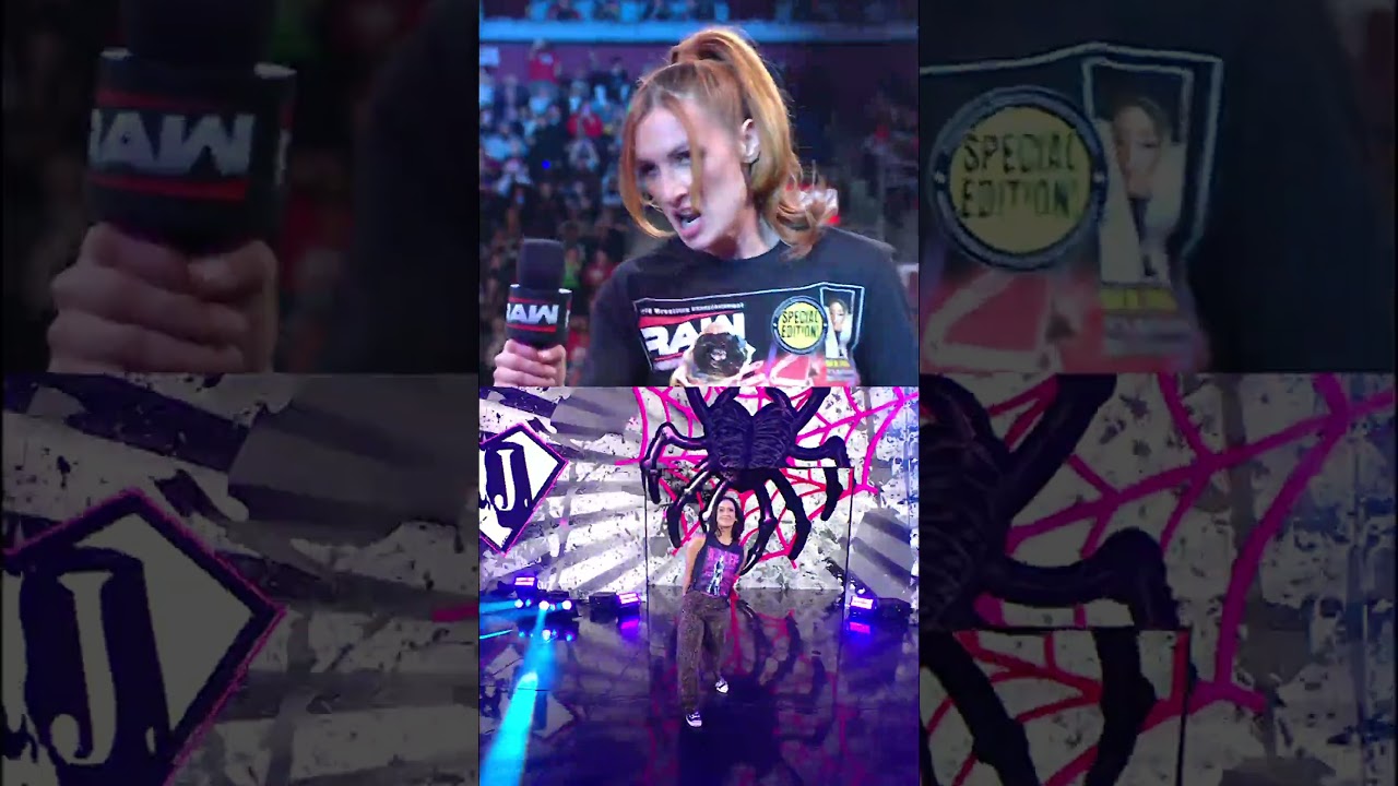 You could see the rage build inside Becky Lynch once AJ Lee's music hit 😭