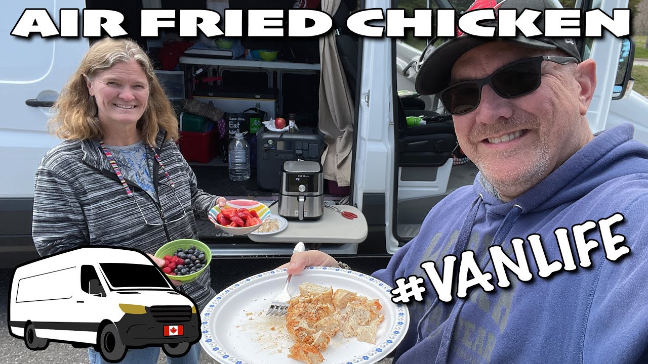 Air Frying Chicken in a Parking Lot #VANLIFE