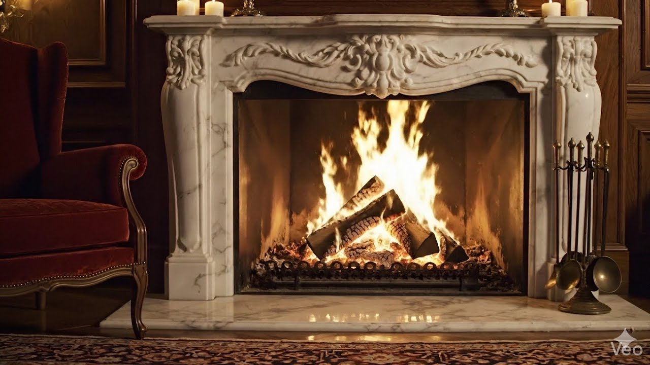 أصوات المطر والرياح مع نار المدفأة للنوم العميق 🌧️🔥 | Rain, Wind & Cozy Fireplace Sounds for Sleep