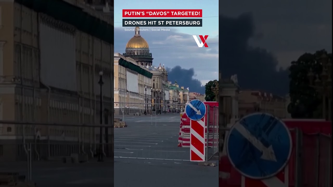 Smoke Rises Over St Petersburg After Ukraine Drone Strikes In Leningrad Region | VERTEX