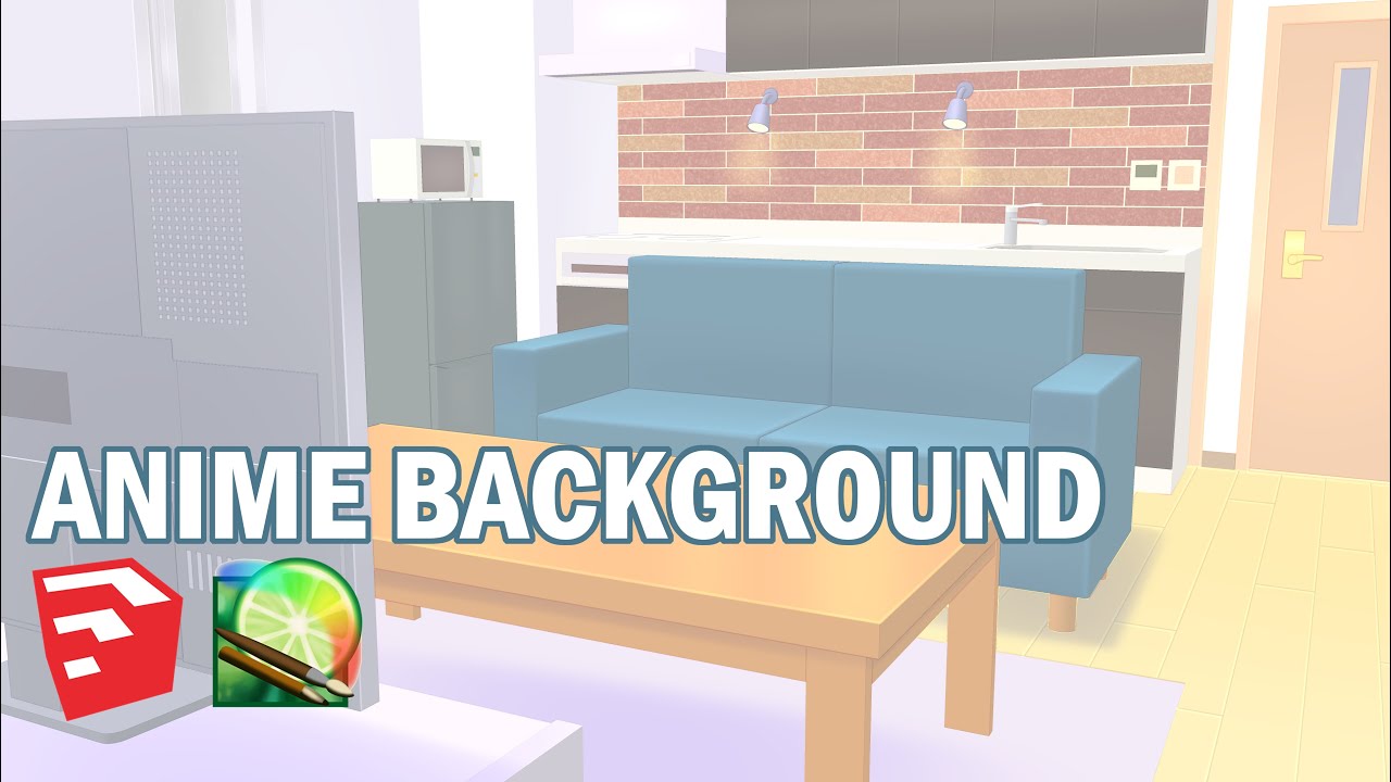 Making anime background with SketchUp and PaintToolSAI