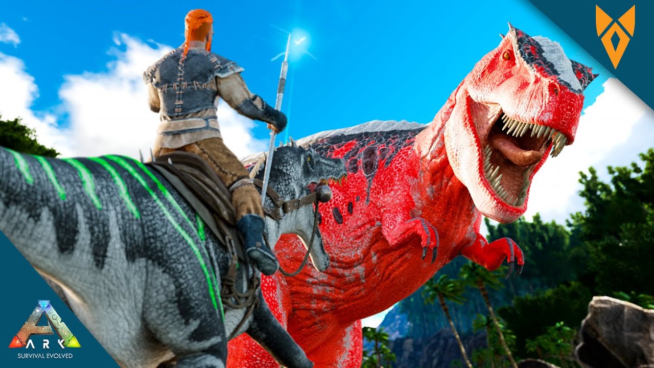 Alpha Rex Rampages Outside My Base! - Ark: The Ultimate Survivor (E21 - The Island)