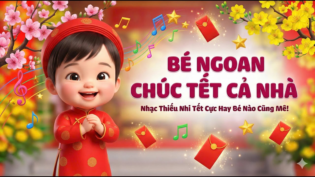 Bé Ngoan Chúc Tết Cả Nhà  - Tuyển Tập Nhạc Thiếu Nhi Sôi Động Không Thể Bỏ Lỡ Cho Tết 2026!