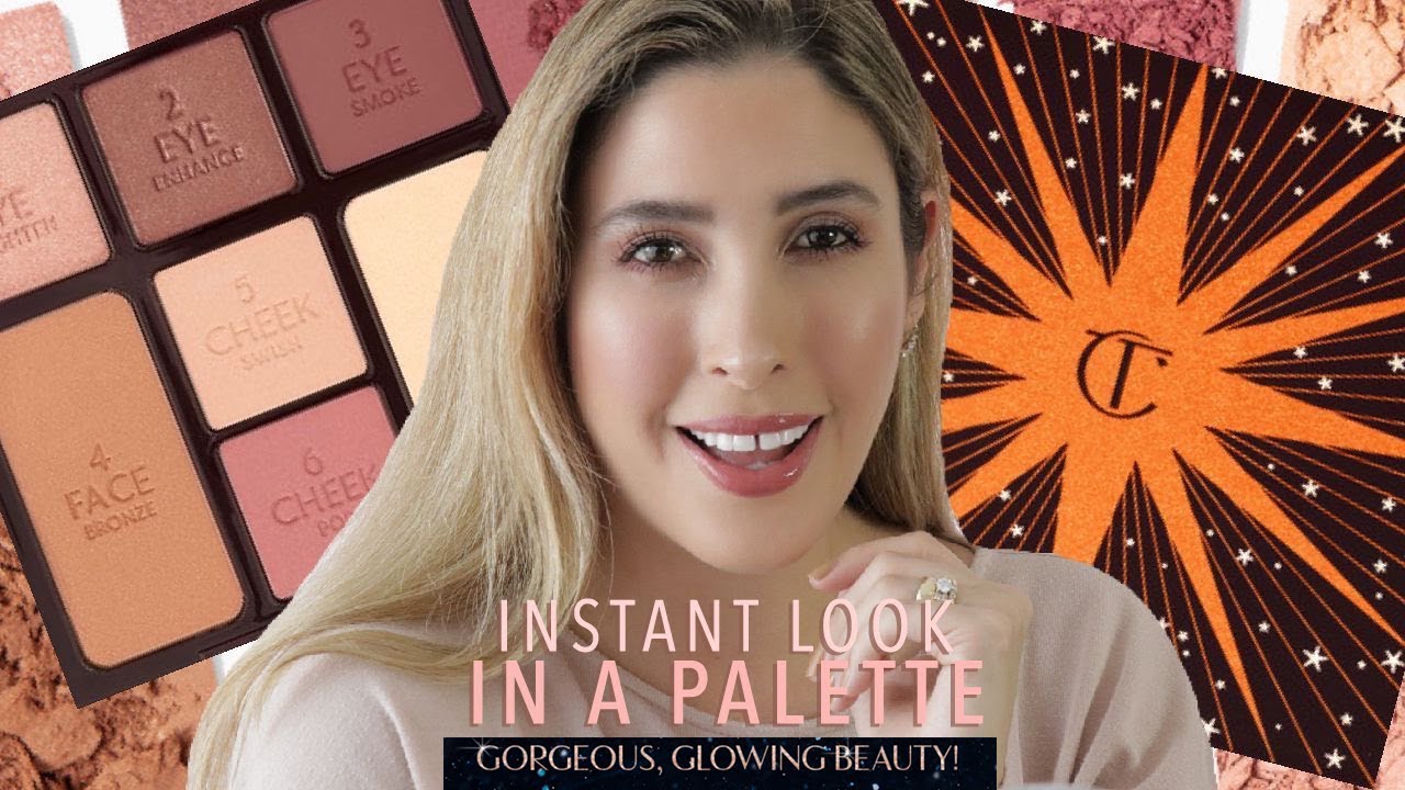 CHARLOTTE TILBURY INSTANT LOOK IN A PALETTE Gorgeous Glowing Beauty | Swatches Review Full Face Eyes