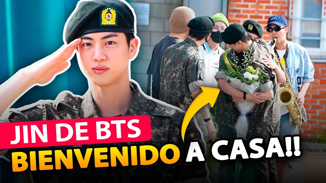 BTS Jin sale del servicio militar de Corea del Sur / Jin’s military discharge [SUB]  #BTS #kpop
