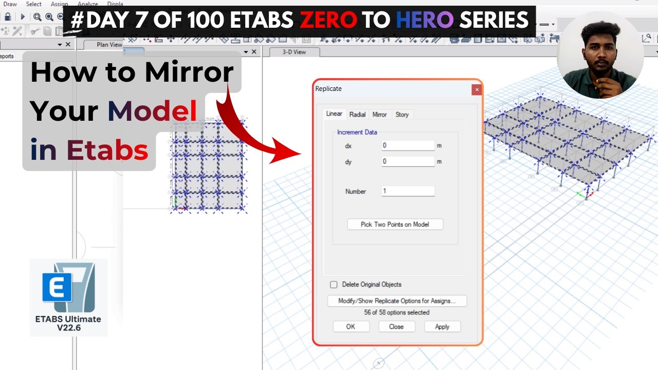How to Mirror Your Model in ETABS (Fast & Accurate Method)