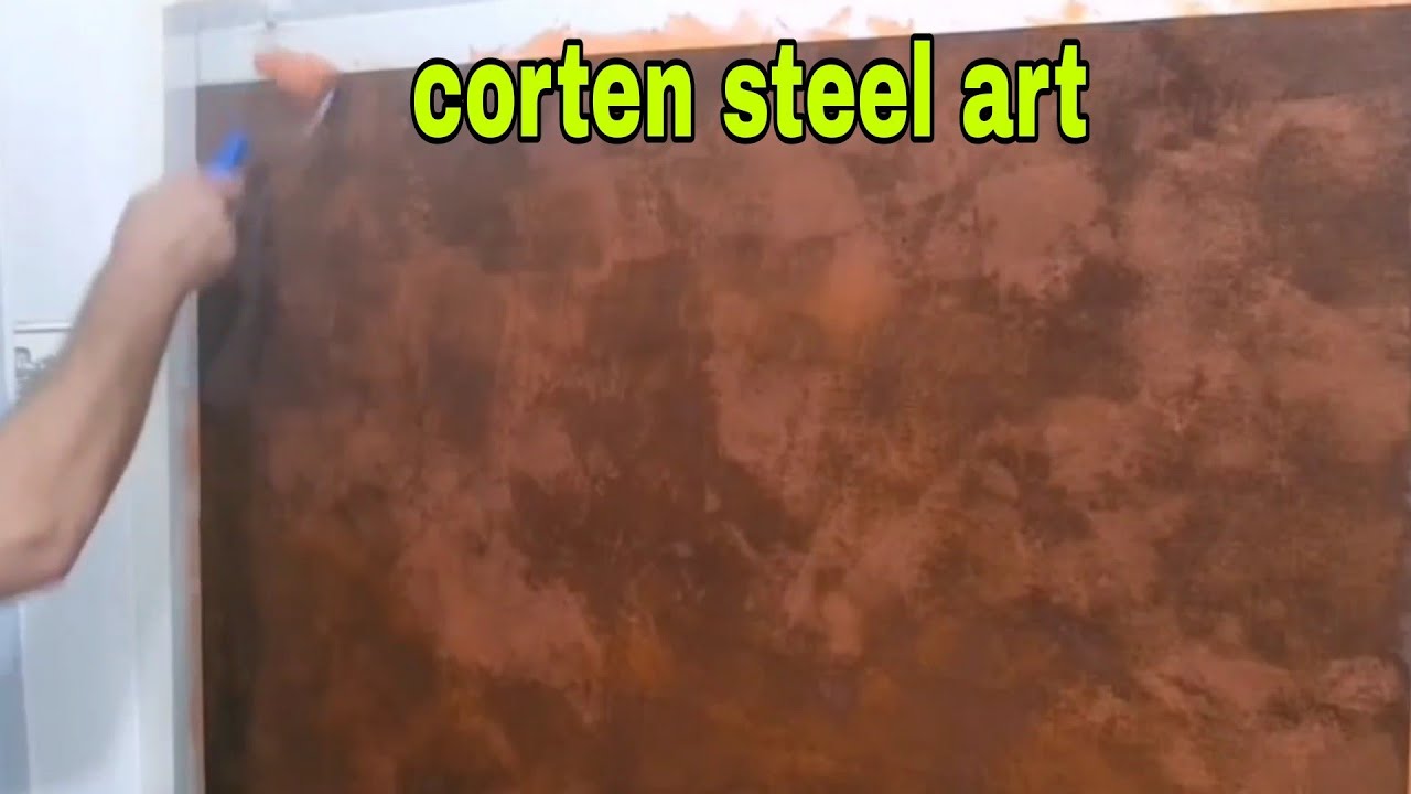 EFEITO AÇO CORTEN FEITO COM ARGAMASSA