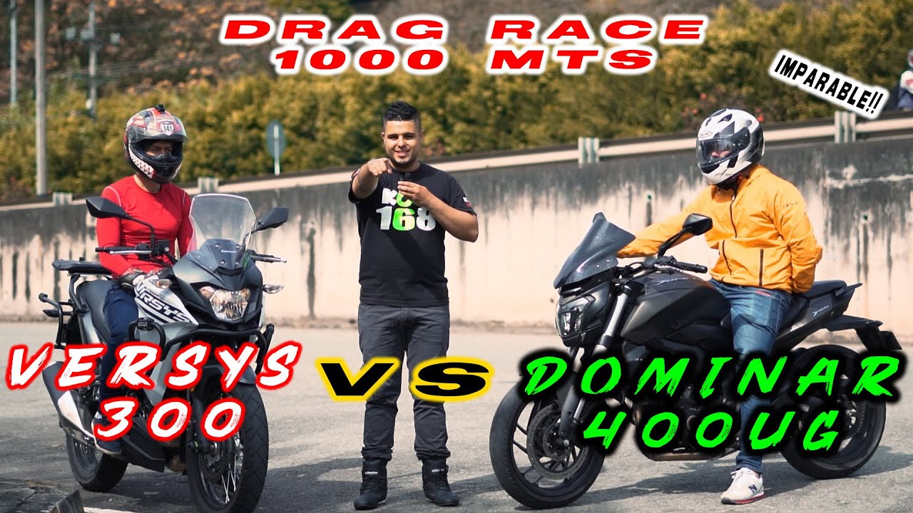 DOMINAR 400 UG VS VERSYS 300 || 1000 Mts Drag Race 🔥🔥🏁🏁