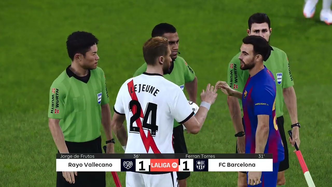 Rayo Vallecano vs Barcelona | PES 2021 Football Life 2025 Gameplay