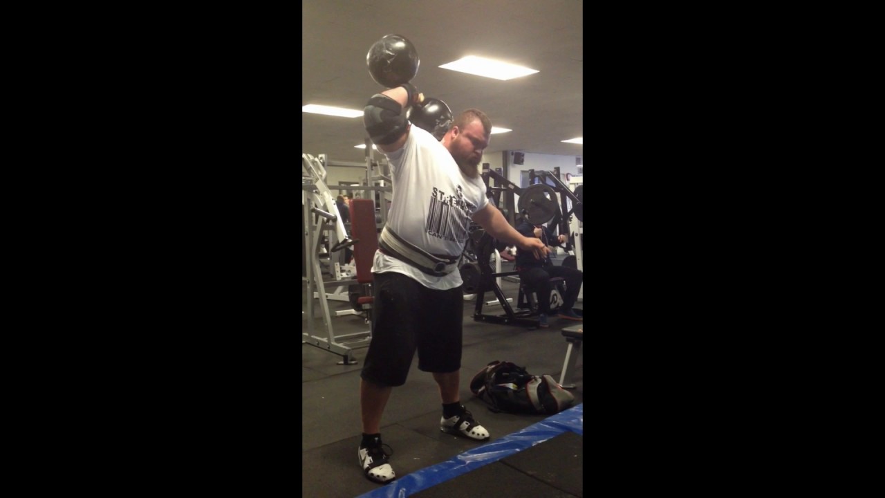 EDDIE HALL 125kg Shoulder Press at Strength Asylum