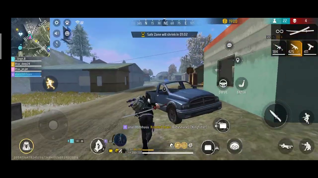 Playing Battle Royale in Free Fire 🔥🔥