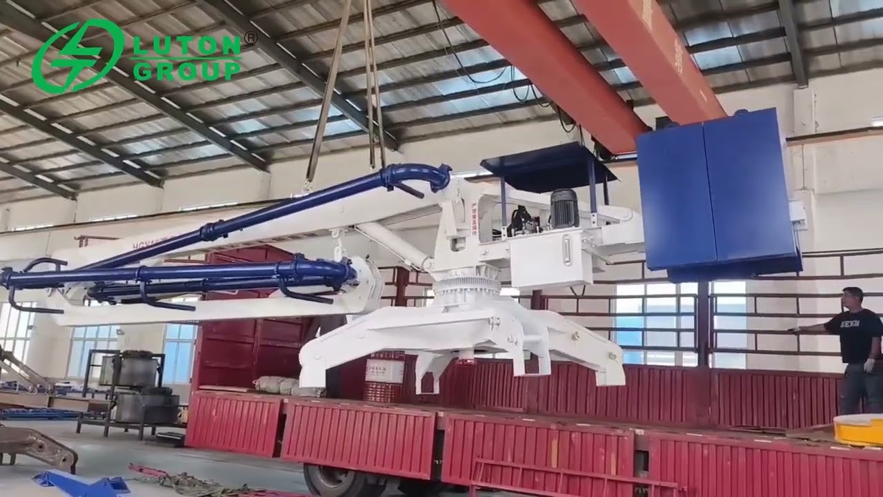 Mobile Concrete Placing Boom Pump from LUTON GROUP #concreteplacingboom #placingconcreteboompump