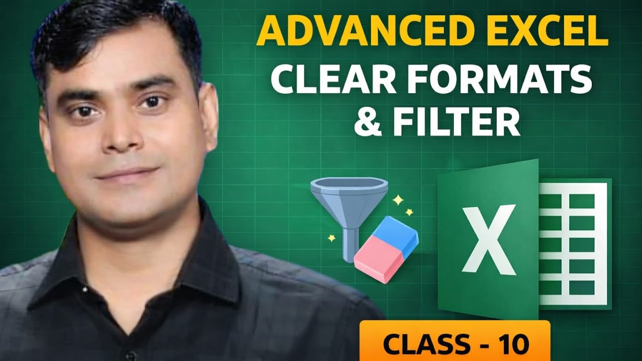 CLEAR FORMATS AND SIMPLE FILTER