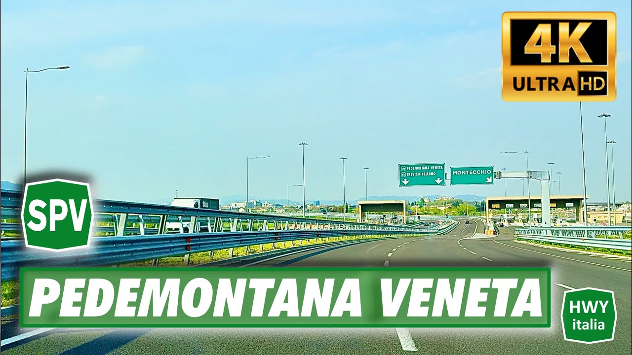 4K SPV Superstrada Pedemontana Veneta | Percorso completo in real time