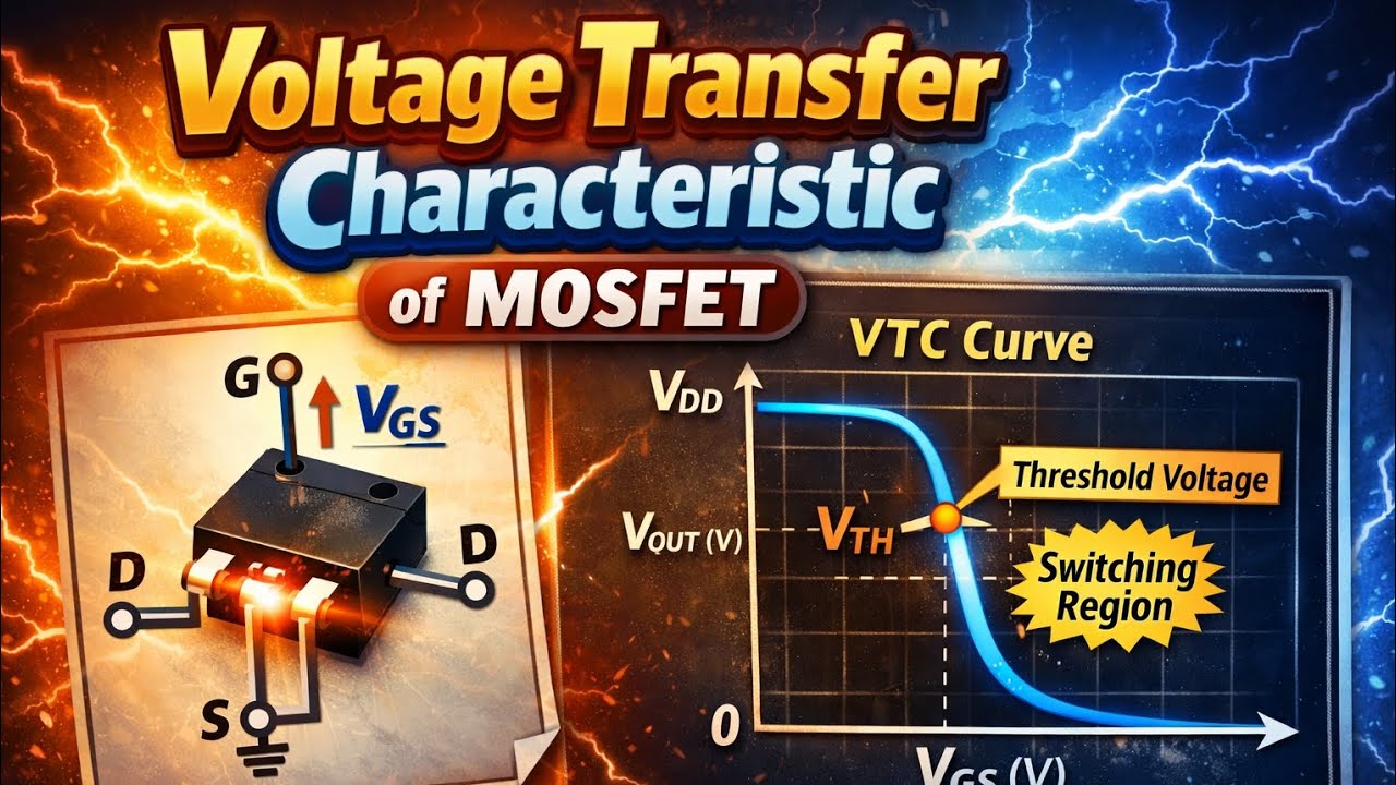 Voltage Transfer Characteristic of MOSFET | VTC of MOSFET Inverter Explained in Detail