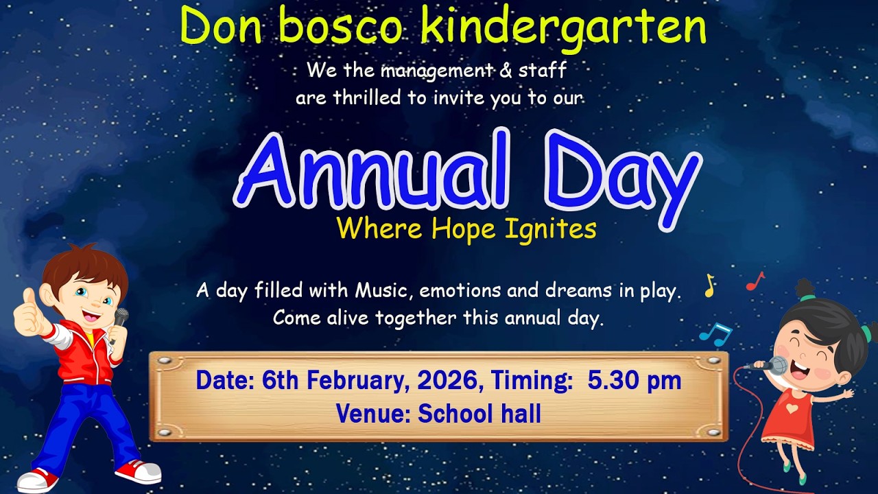 ANNUAL DAY CELEBRATION  || Where Hope Ignites || Don Bosco Kindergarten || 06 Feb 2026 || 5:30pm ||