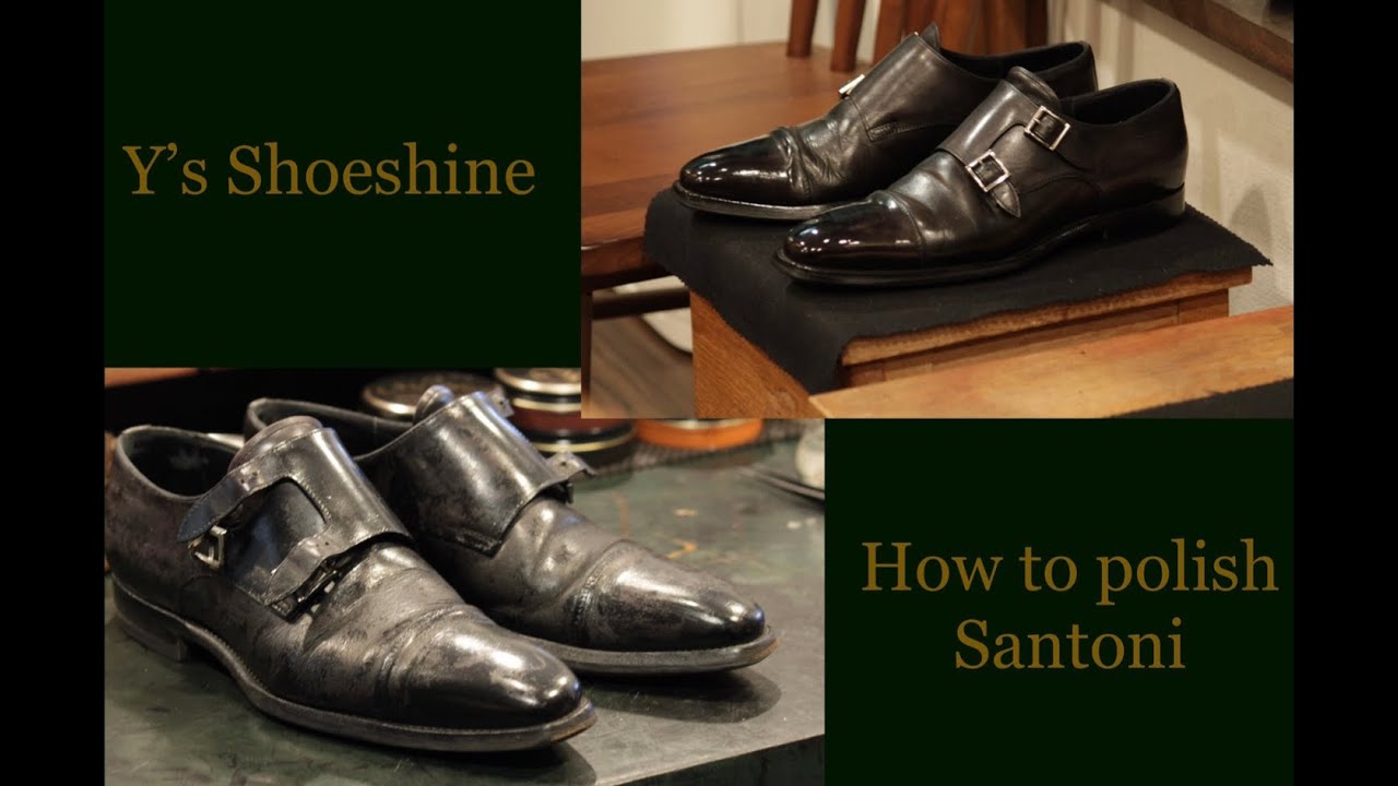 【 #Santoni 】リキッドで覆われてしまった靴を磨きます #靴磨き #ASMR
