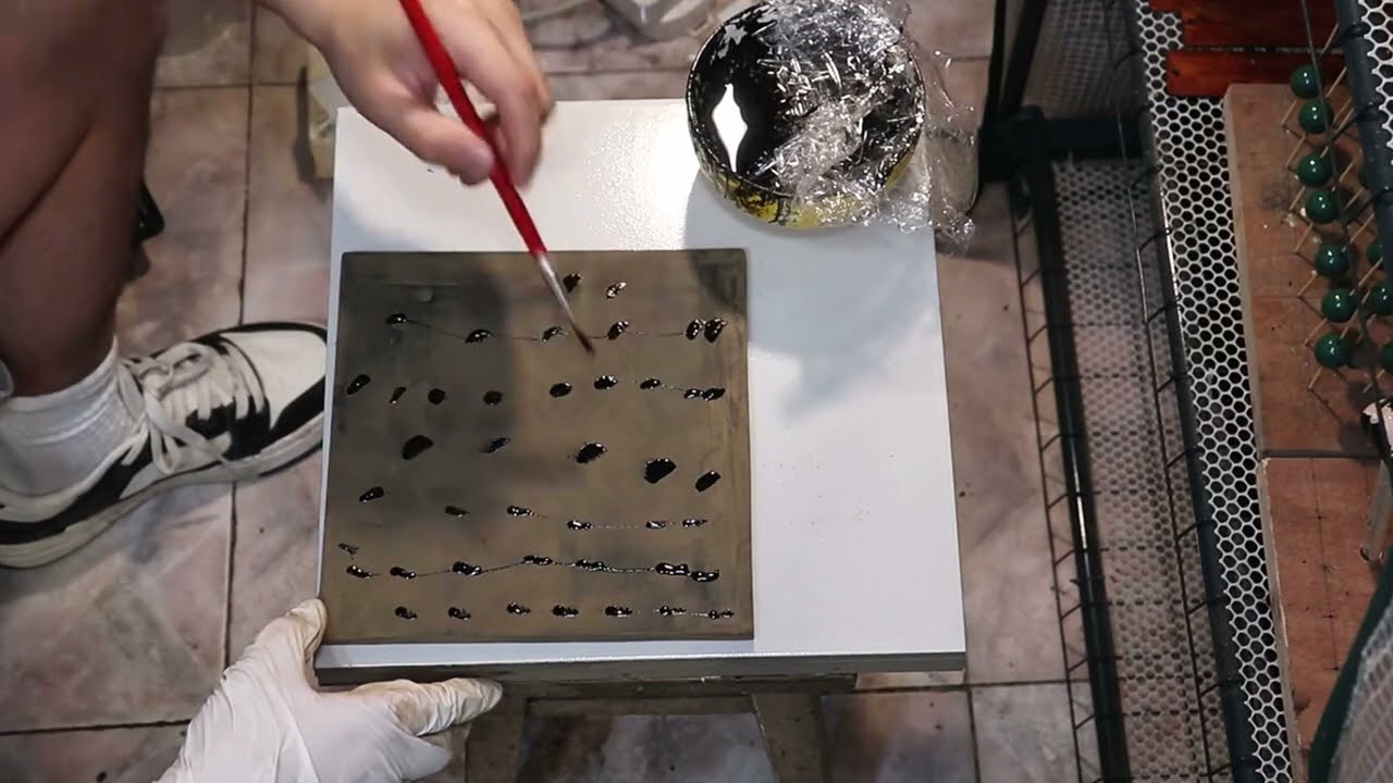 Lacquer Art Process Sharing &ndash; Base Coat #lacquer #handmade #art