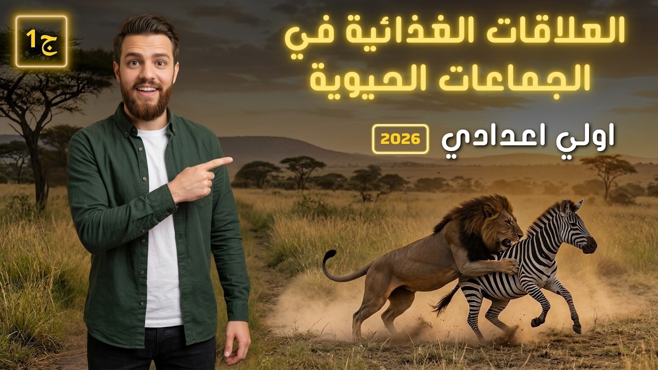 العلاقات الغذائية في الجماعات الحيوانية 🐾 | علوم الصف الأول الإعدادي الترم الثاني 2026