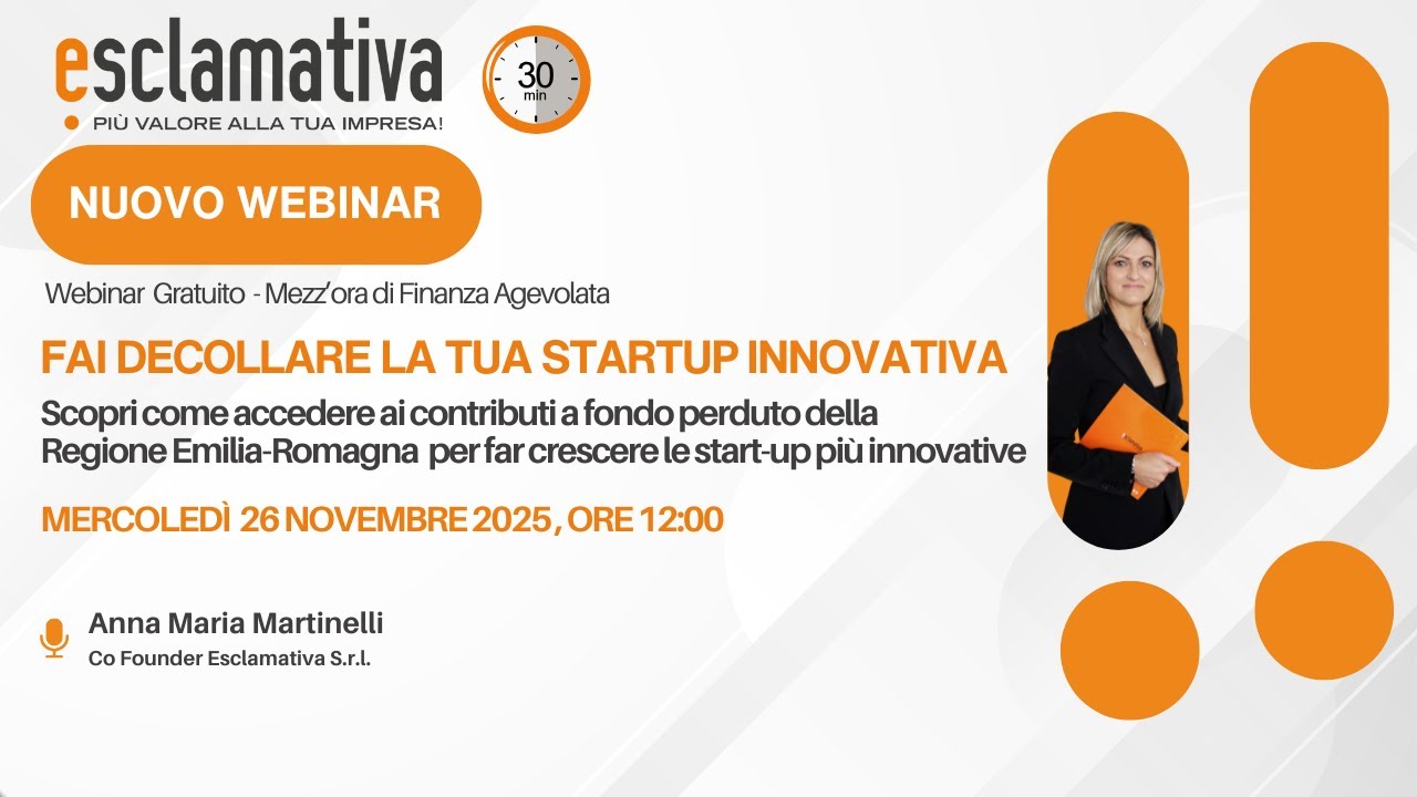 FAI DECOLLARE LA TUA STARTUP INNOVATIVA