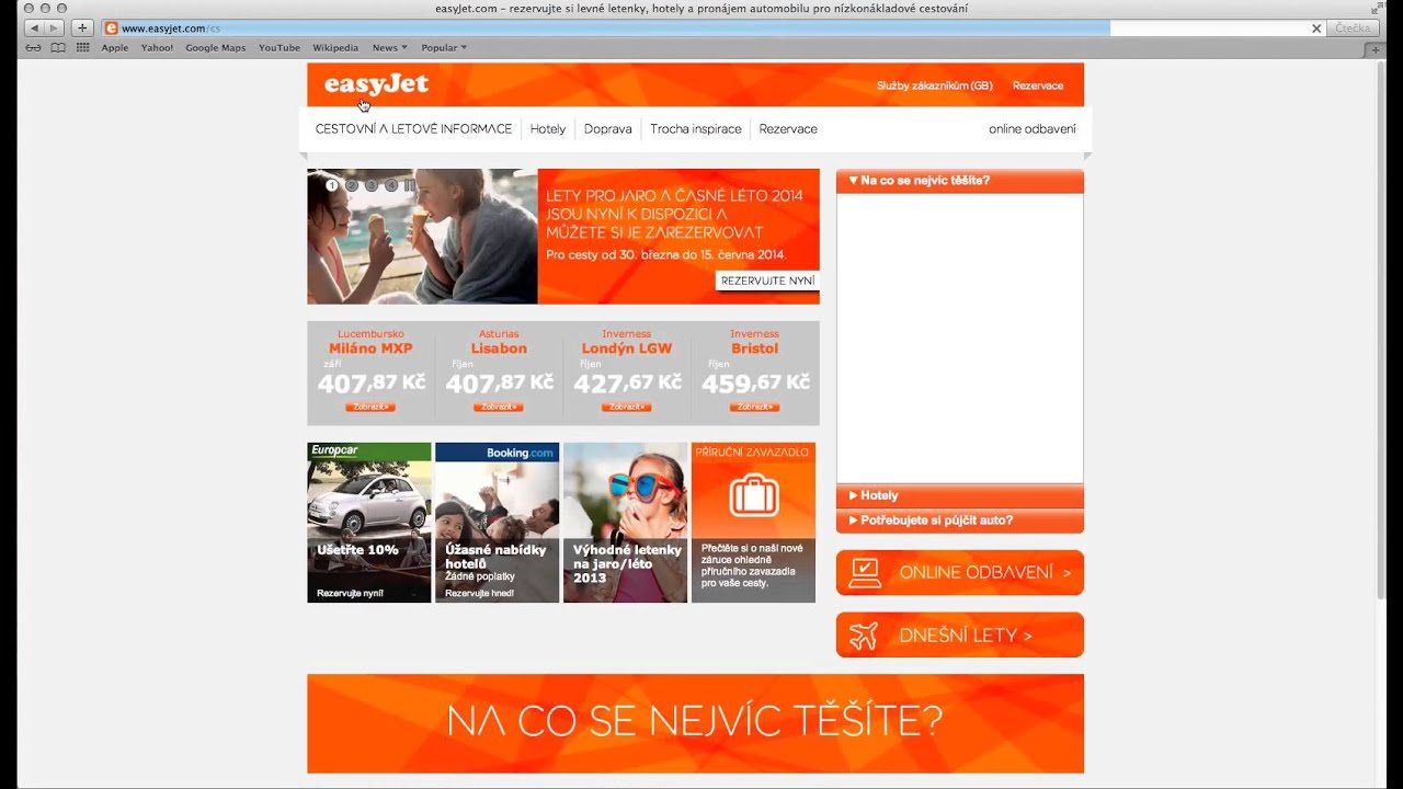 Cestujlevne.com: Jak u&scaron;etřit pen&iacute;ze při rezervaci na easyJet