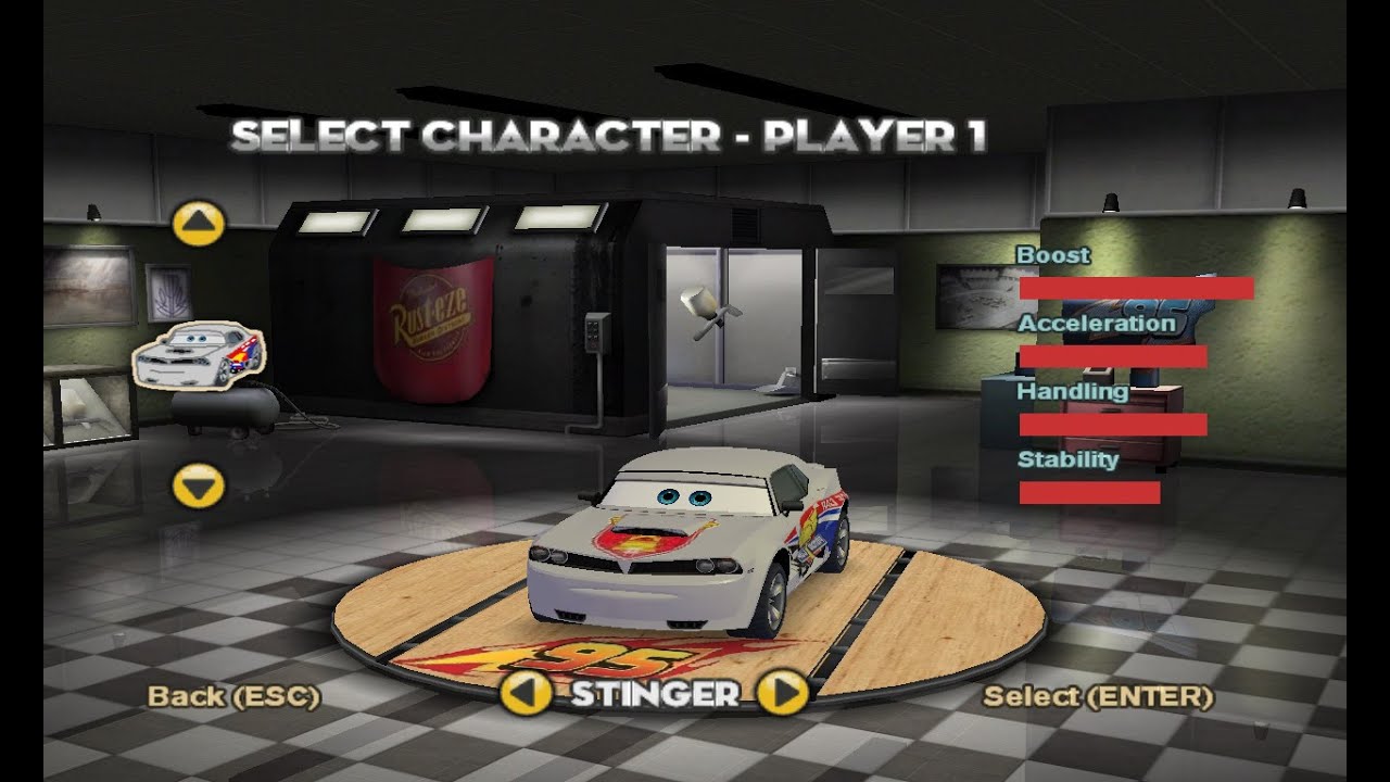 Cars: Ultimate Edition: every playable character in v. 1.9
