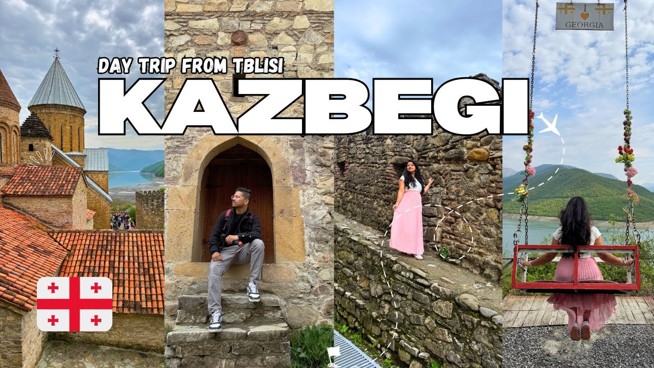 Best Day Trip from Tbilisi Part 1- Kazbegi, Gergeti Trinity Church,Georgian Lunch & More
