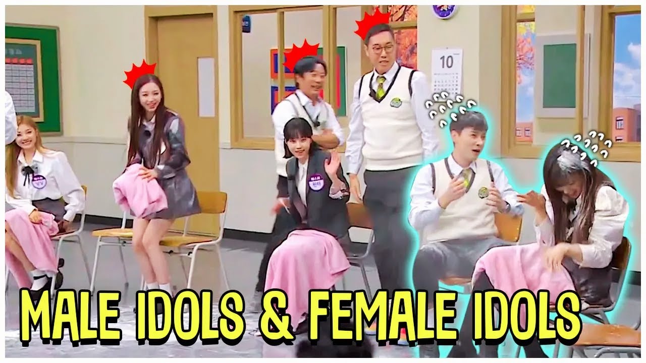 Male Idols And Female Idols Interactions Funny