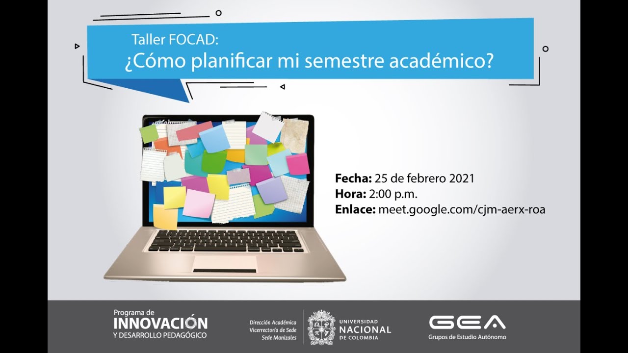 Taller  ¿Cómo planificar mi semestre académico?