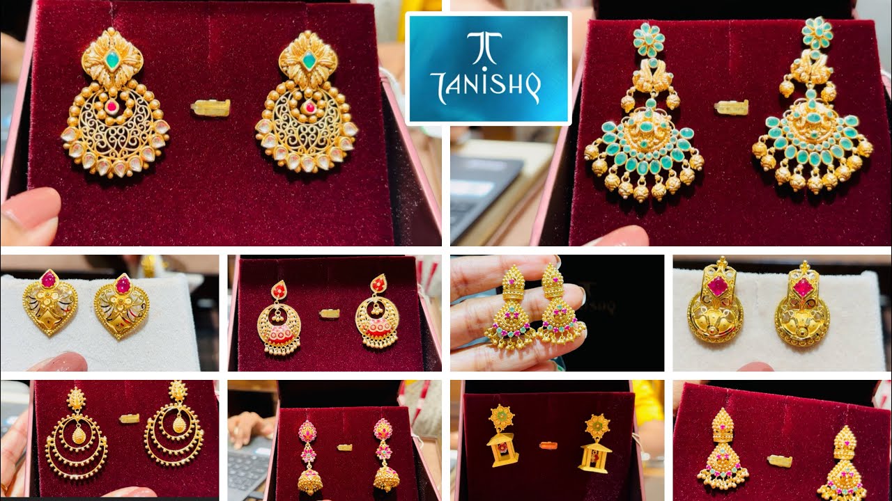 Tanishq Top 🔥✨ Evergreen 💟 Gold Earrings Design with price | Tanishq new Party wear Earrings design 