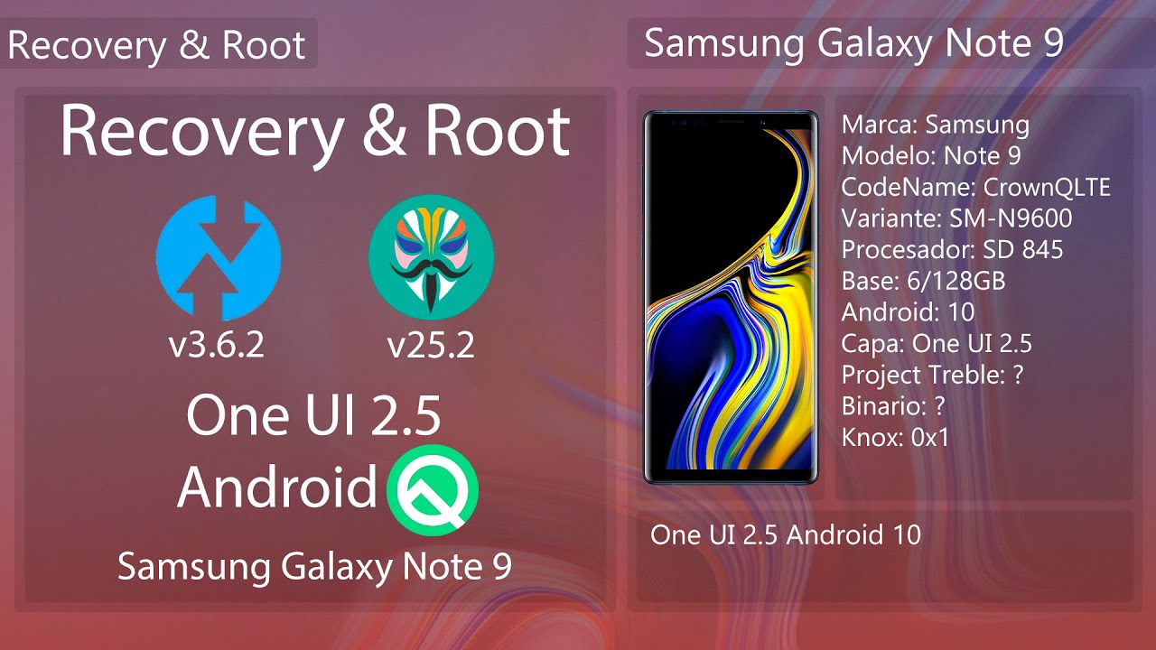 Recovery y Root One UI 2.5 Android 10 - Samsung Galaxy Note 9 Snapdragon