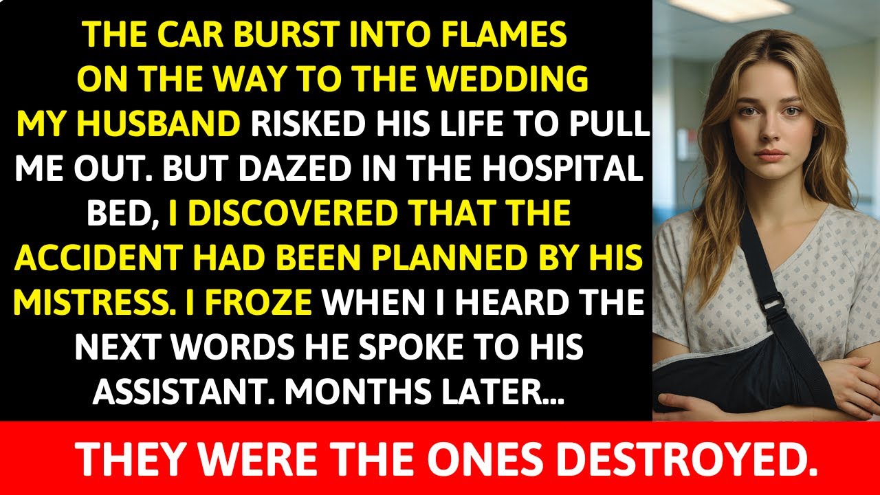 On My Wedding Day, My Husband Saved Me from a Burning Car—But Not for Love, because His Mistress...