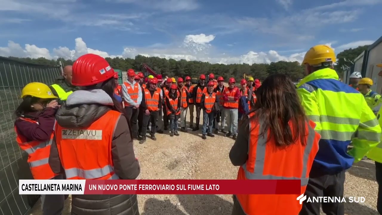 28 MARZO 2025  CASTELLANETA MARINA   UN NUOVO PONTE FERROVIARIO SUL FIUME LATO