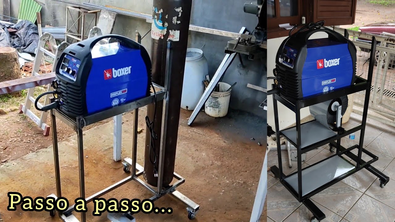 máquina de solda fazendo o carrinho