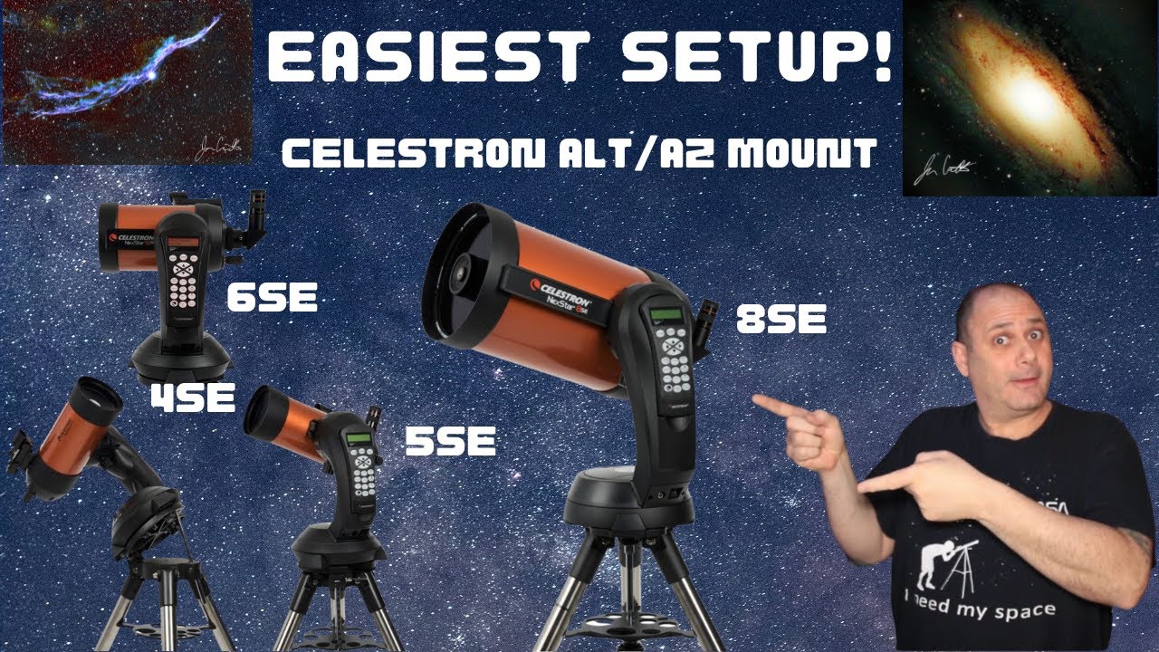 Celestron 4,5,6,8 SE easiest setup.