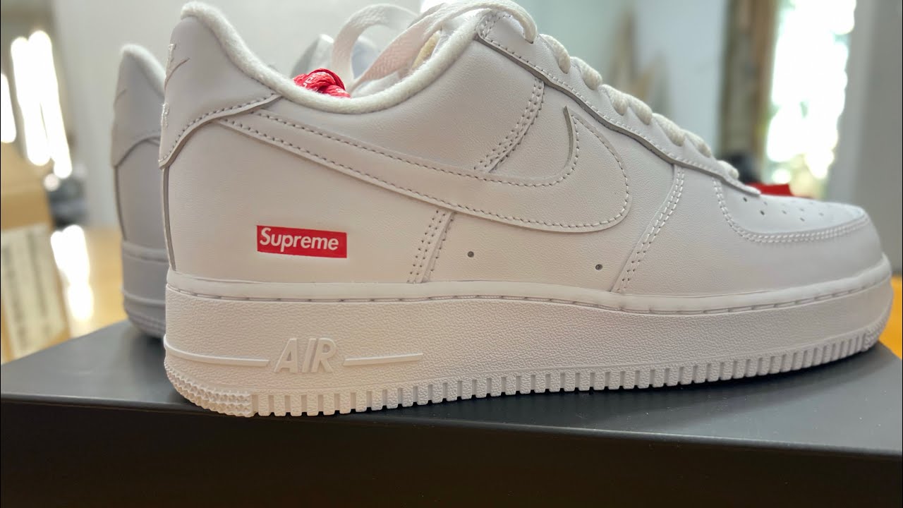 AIR FORCE 1 low &ldquo;Supreme&rdquo; /white  unboxing 2022 🔥🔥